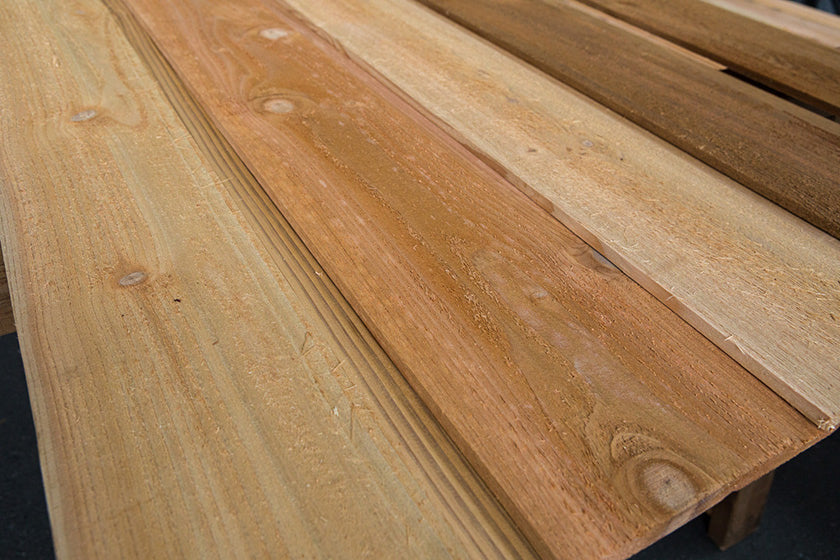 【4本セット】ウエスタンレッドシダー サイディング材 ノッティー チャネル加工(16×168)