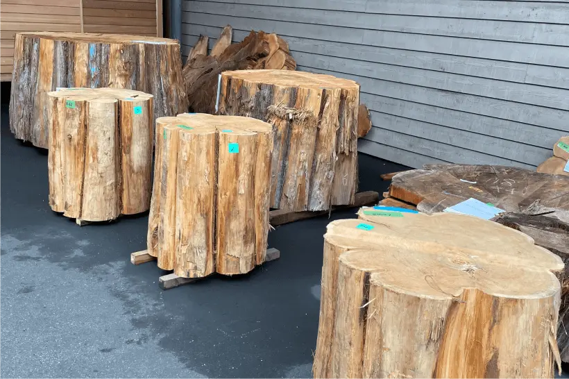 木材ストックヤード